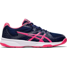 Zapatillas de voleibol Asics Upcourt 3 para mujer, azul marino-rosa 1072A012 407 marina marina