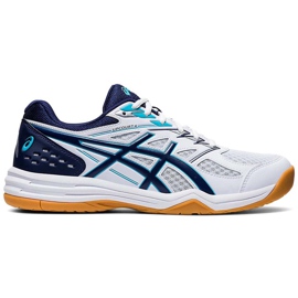 Asics Zapatillas de voleibol Acics Upcourt 4 blanco y azul marino 1071A053 100 hombre