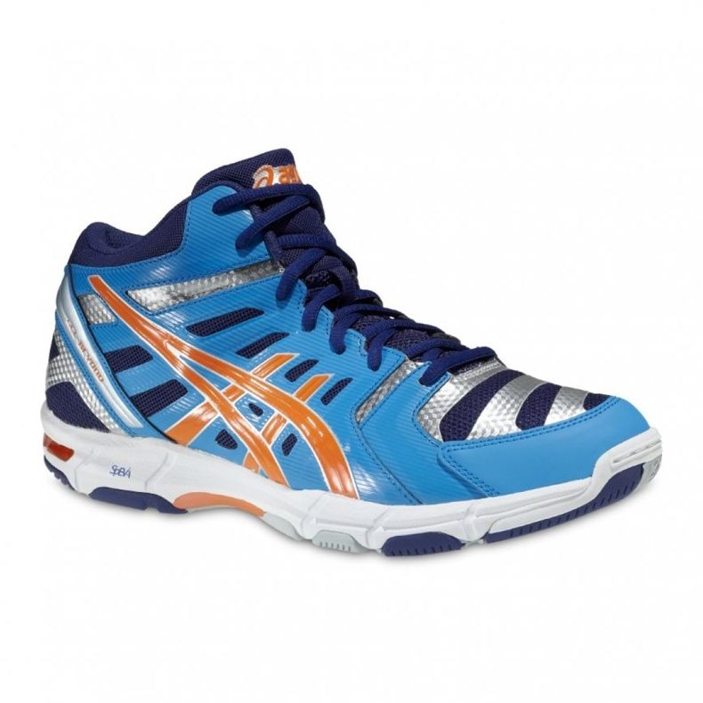 Zapatillas de voleibol Asics Gel-Beyond 4 Mt B403N-4130 morado, azul, naranja, gris / plateado azul