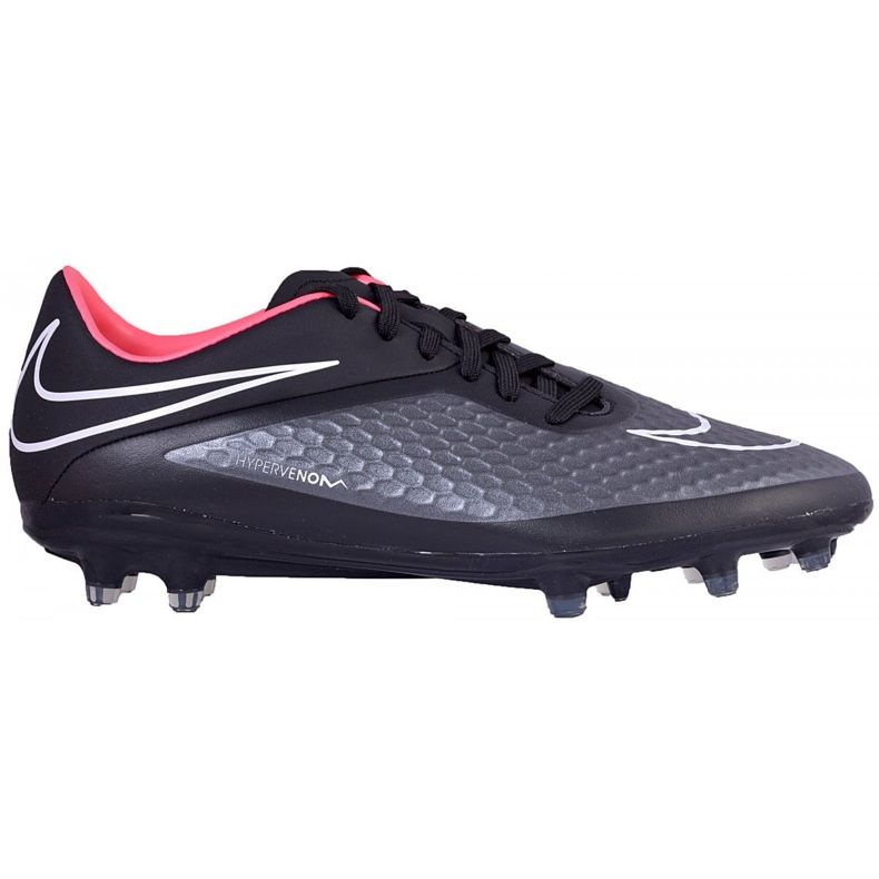 Botas de fútbol Nike Hypervenom Phelon Fg 599730-016 negro morado, negro