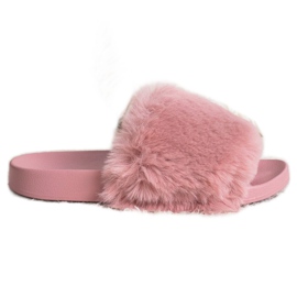 Bona Chanclas de moda con piel rosado