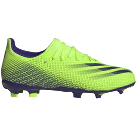 Verde Botas de fútbol adidas X Ghosted.3 Fg Junior EG8212