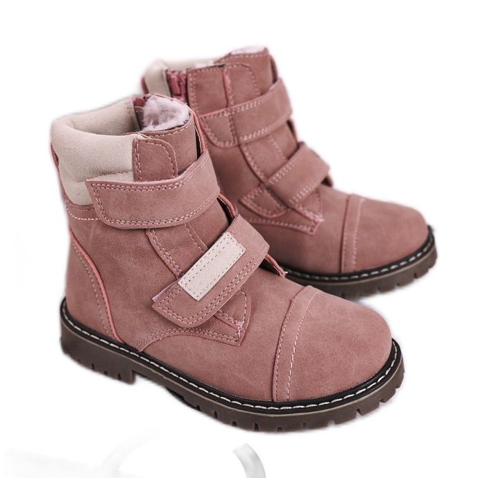 Apawwa Botas Trappers Infantiles Calentadas Con Piel Rosa Emma rosado Apawwa Botas Trappers Infantiles Calentadas Con Piel Rosa Emma rosado