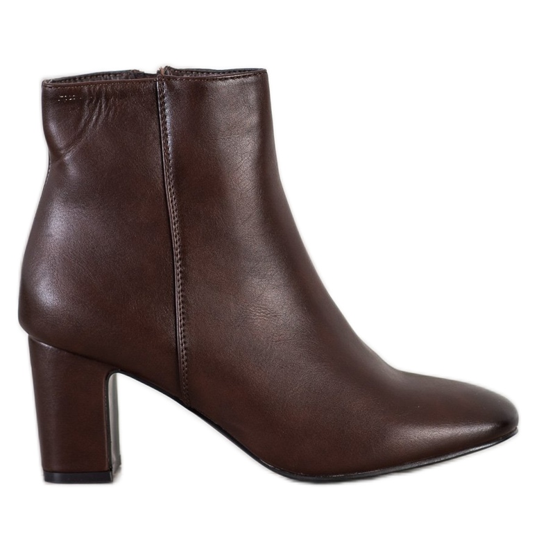 Super Mode Botas clásicas de tacón alto marrón