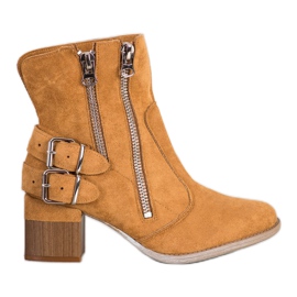 Bella Paris Botas de moda camel marrón multicolor