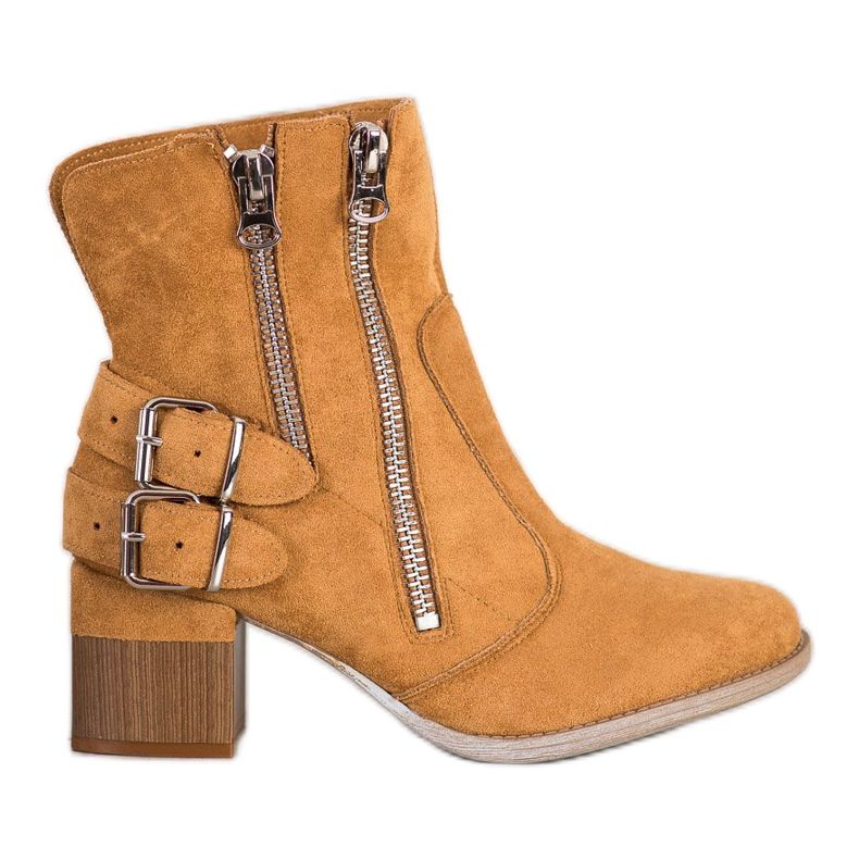 Bella Paris Botas moda camel marrón multicolor