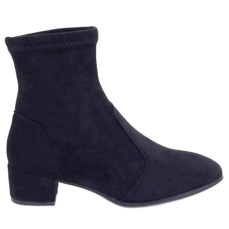 Negro YK-103 Botas negras con una parte superior suave