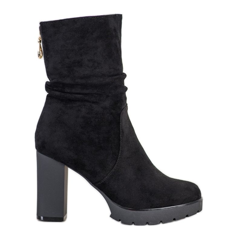 Bella Paris Botas altas en la plataforma negro