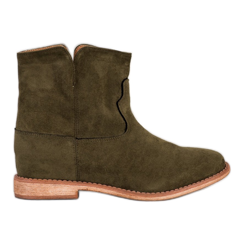 Bella Paris Botas de vaquero de gamuza cálida verde