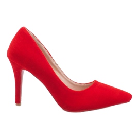 Tacones de terciopelo rojo de Francine