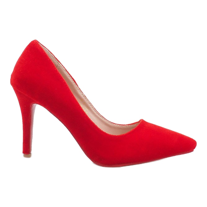 Tacones de terciopelo rojo de Francine