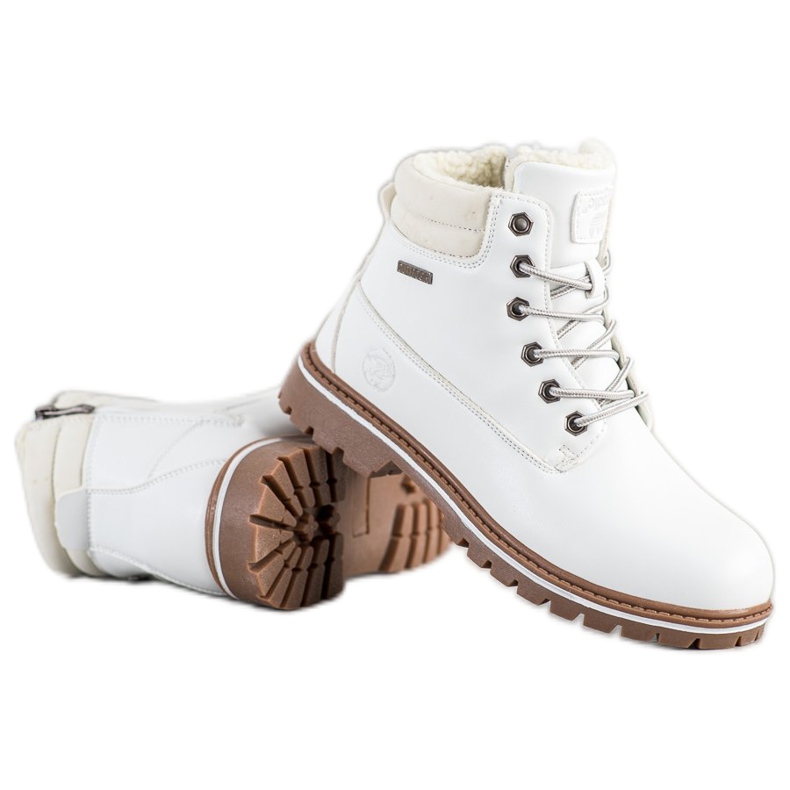 SANDIC Tramperos blancos con piel de oveja