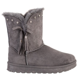 SHELOVET Mukluki gris con circonita