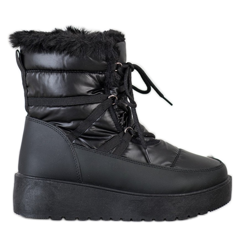 SHELOVET Botas de nieve en la plataforma negro