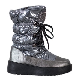 SHELOVET Botas de nieve con estilo en la plataforma gris SHELOVET Botas de nieve con estilo en la plataforma gris