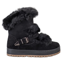 Queentina Mukluki cálido con piel negro