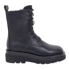 Black RB85 Zapatos negros de suela alta