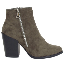 Bota verde de tacón TX-1873 DK.GREEN