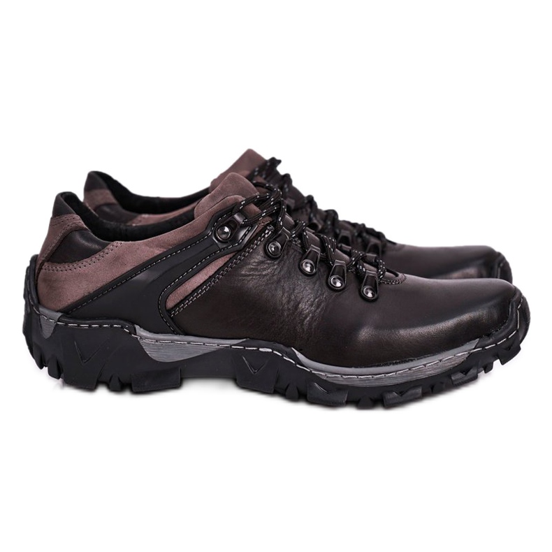 Bednarek Polish Shoes Zapatos de trekking en piel para hombre Bednarek Black negro