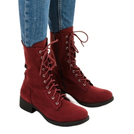 Botas rojas con cordones S10 rojo