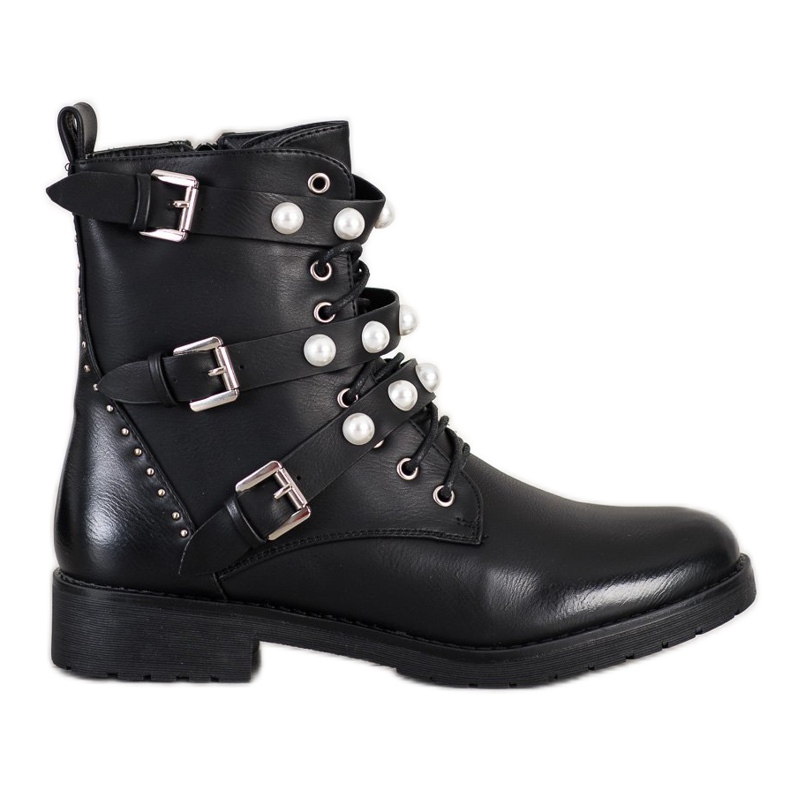 Seastar Botas altas con cuentas negro