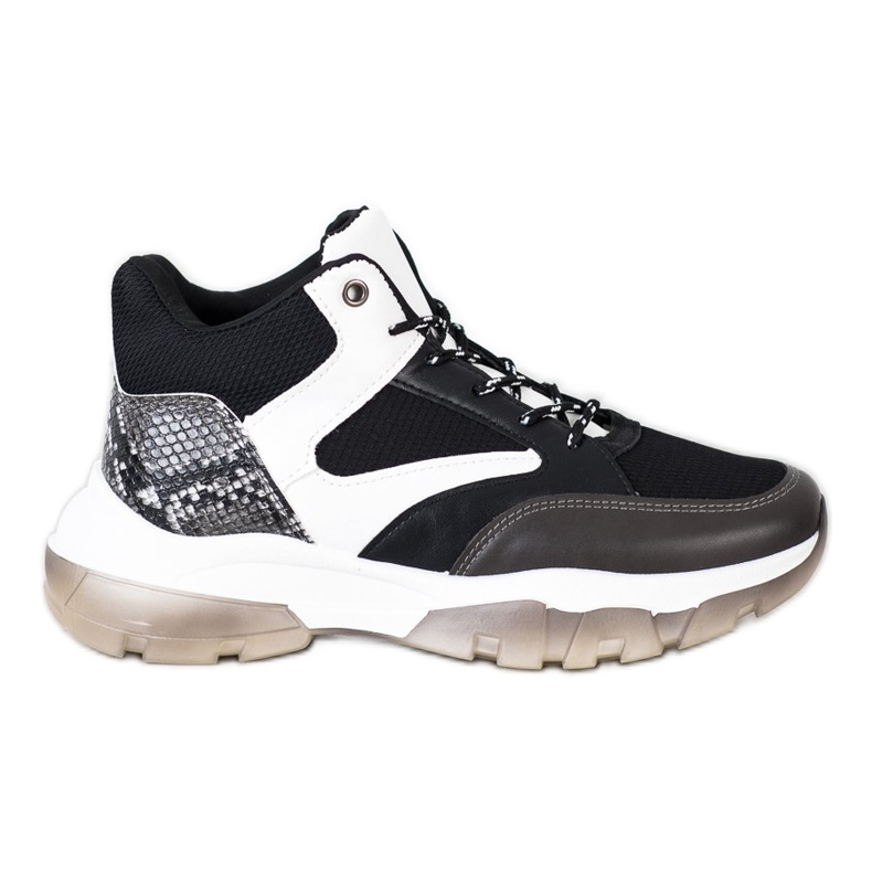 SHELOVET Zapatillas Casual blanco negro gris