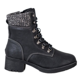 Queentina Botines Aislados negro gris