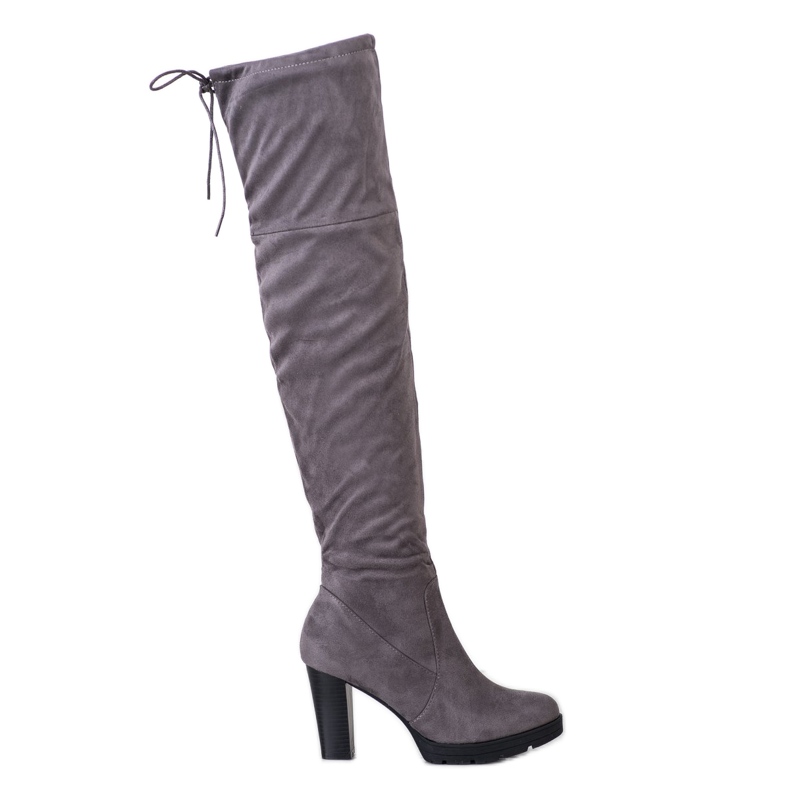 Balada Botas sobre la rodilla grises