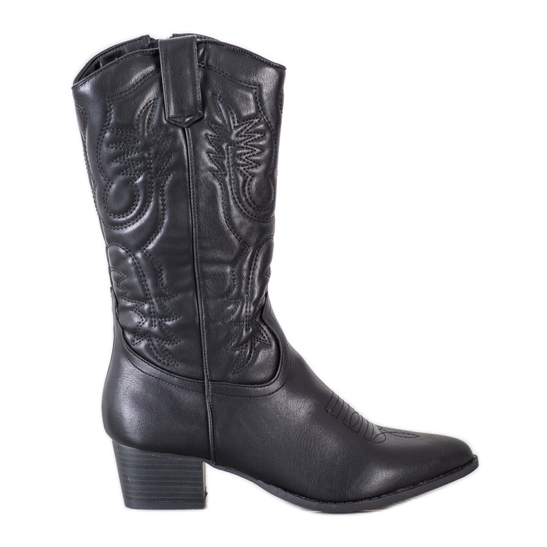 SHELOVET Botas vaqueras con estampado negro