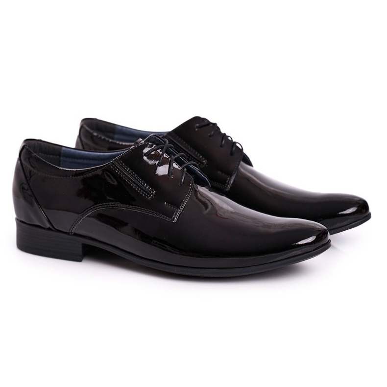 Bednarek Polish Shoes Pantuflas Bednarek de Hombre Piel Lacada Negra negro