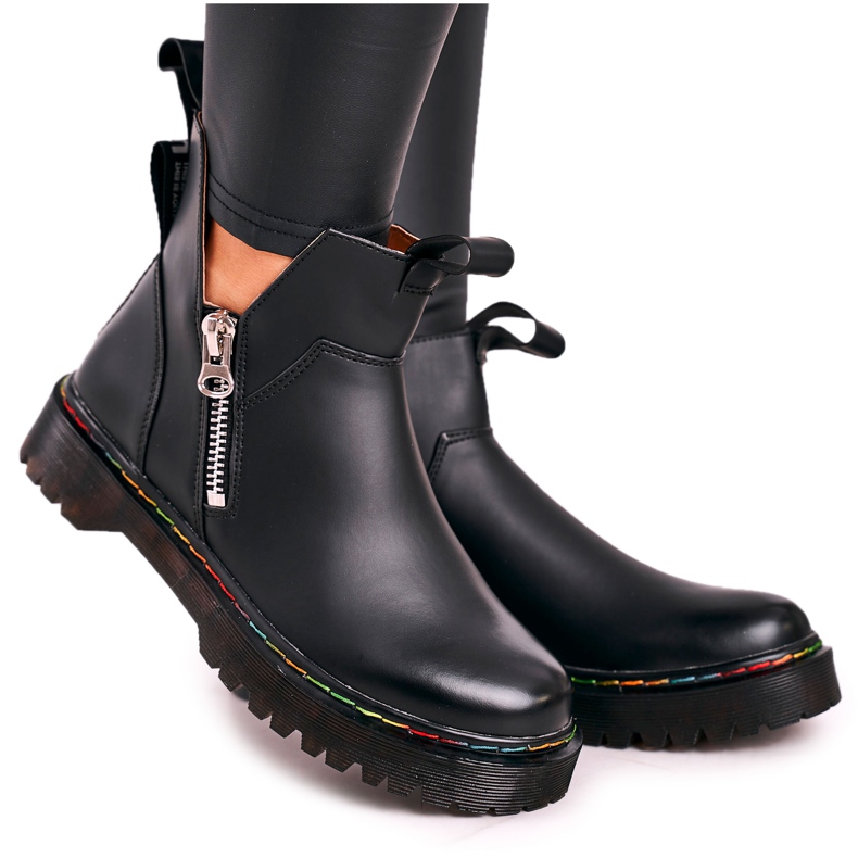 Botines chelsea de mujer con costuras de colores negro Addison