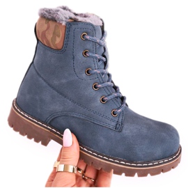 Apawwa Botas para niños Trappers Warmed With Fur Blue London beige marrón azul marino