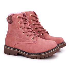 Apawwa Botas para niños Trappers Warmed With Fur Pink London rosado