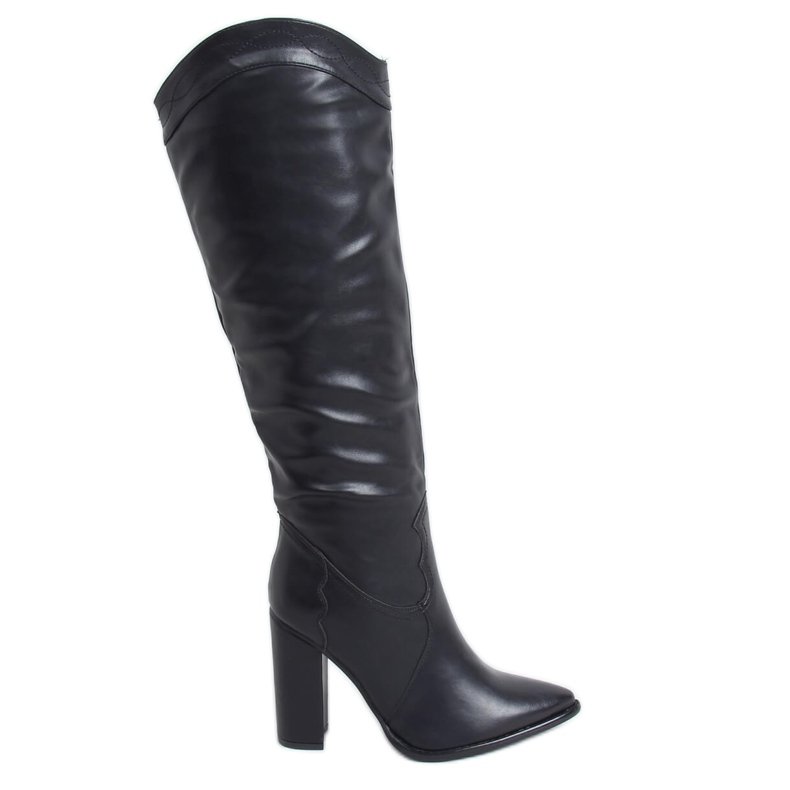Botas con acento vaquero negro RB81P Negro