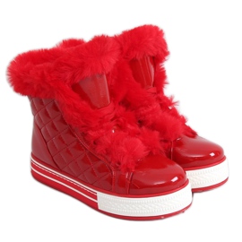 Botas de nieve barnizadas rojas NB310P-3 Rojo