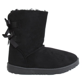 Botas de nieve con lazos negros B195-1 Negro