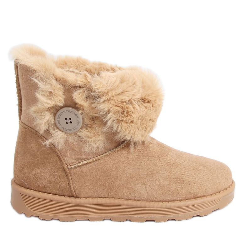 Botas de nieve con botón camel 258 Camel beige