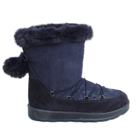 Botas de nieve azul marino para mujer 259