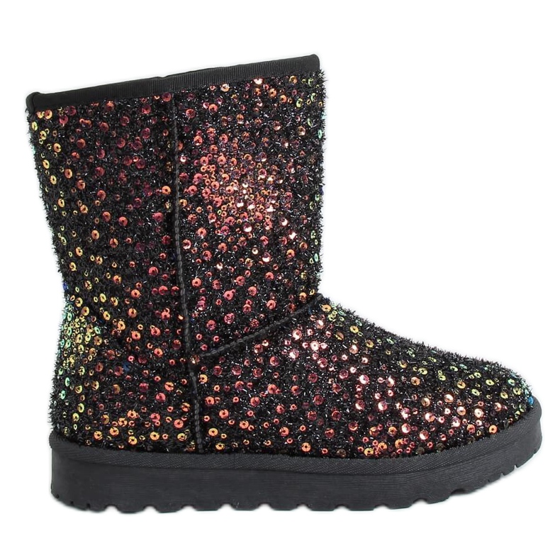 Botas de nieve iridiscente BL177P Gold negro multicolor