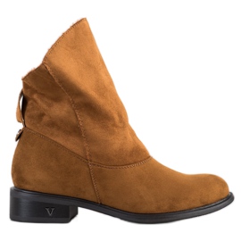 Weide Botas con parte superior ancha marrón amarillo