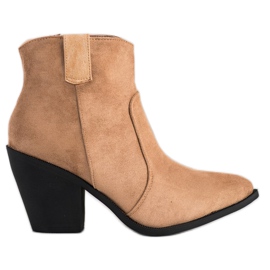 Small Swan Botas de moda en Spitz marrón