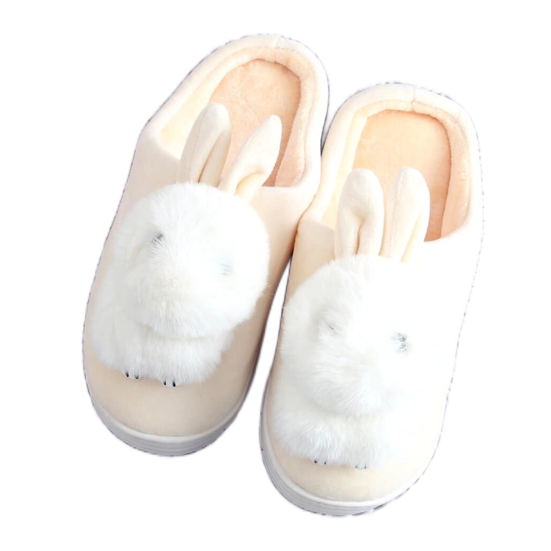 Zapatillas de mujer conejitos beige MA01 Beige crudo