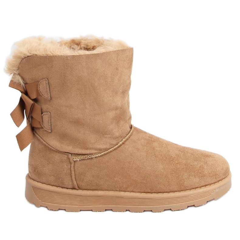 Botas de nieve con lazos camel 256 Camel beige