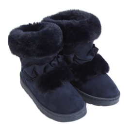Botas de nieve azul marino para mujer A976 Azul
