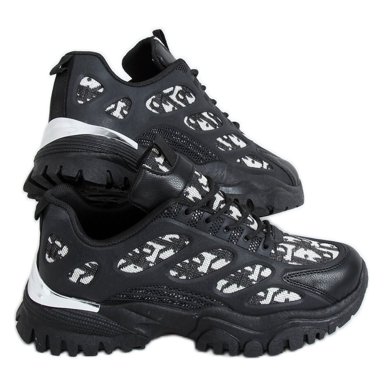 Zapatillas deportivas de mujer negras VL123 Black negro