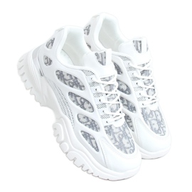 Zapatillas deportivas de mujer blancas VL123 White blanco gris