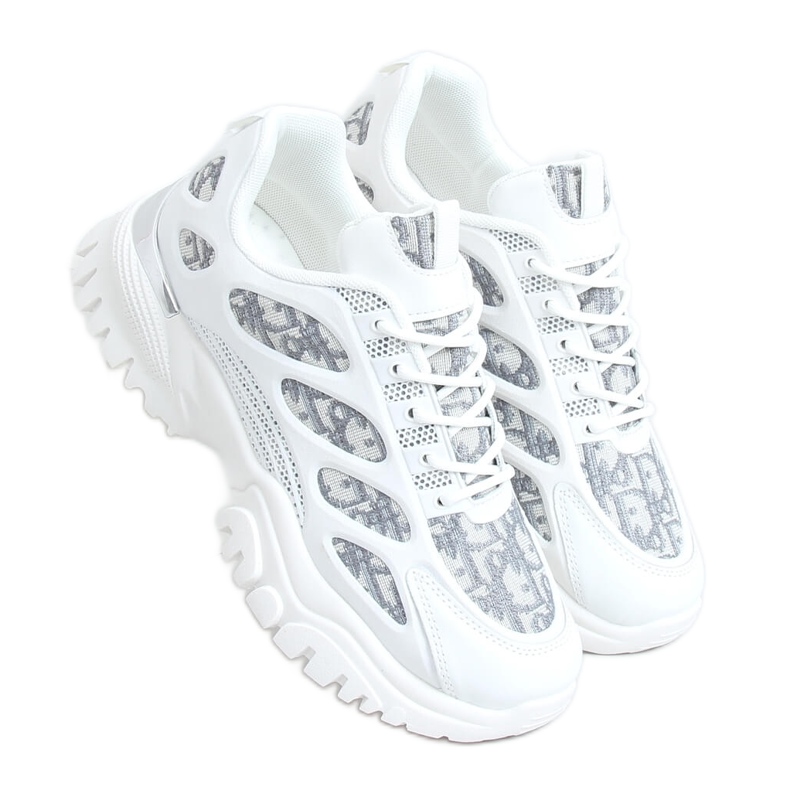 Zapatillas deportivas de mujer blancas VL123 White blanco gris