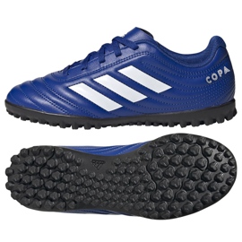 Botas de fútbol adidas Copa 20.4 Tf Jr EH0931 multicolor azul Botas de fútbol adidas Copa 20.4 Tf Jr EH0931 multicolor azul