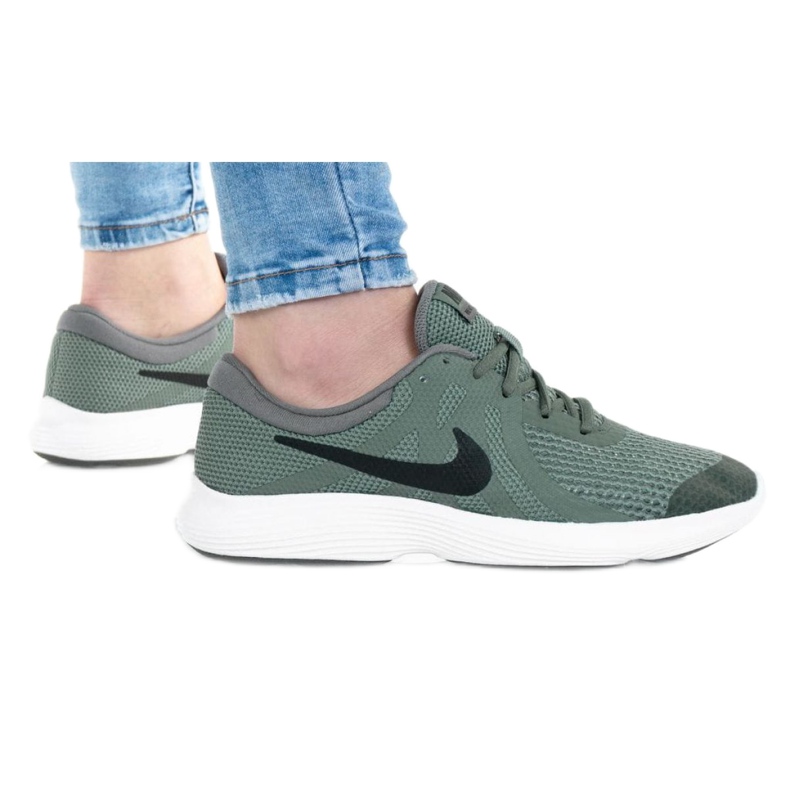 Zapatilla Nike Revolution 4 Gs Jr 943309-300 negro verde