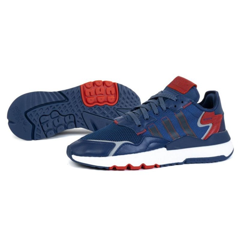 Zapatillas Adidas Nite Jogger M FW2052 rojo azul marino azul gris
